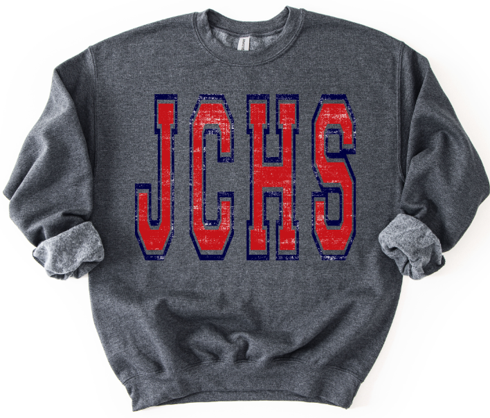 VARSITY OVERSIZED JCHS RED AND NAVY CUSTOM