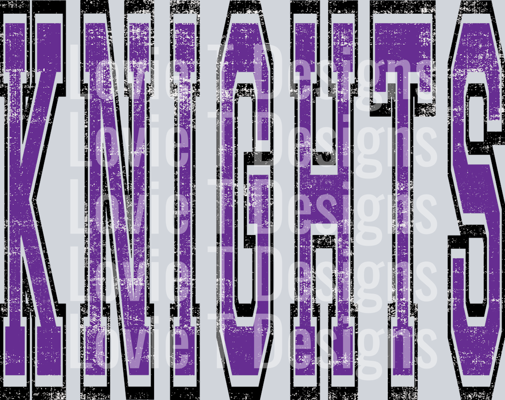 VARSITY OVERSIZED KNIGHTS PURPLE AND BLACK