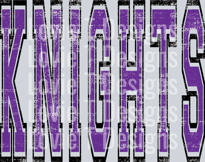 VARSITY OVERSIZED KNIGHTS PURPLE AND BLACK