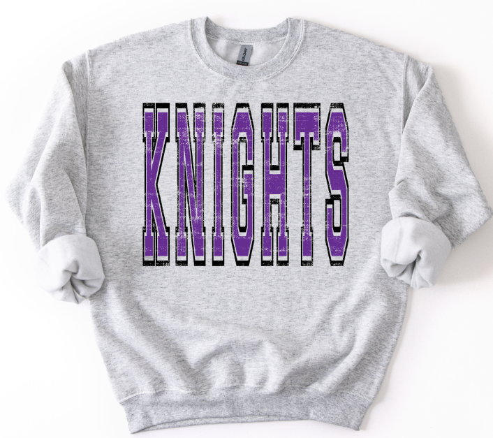 VARSITY OVERSIZED KNIGHTS PURPLE AND BLACK