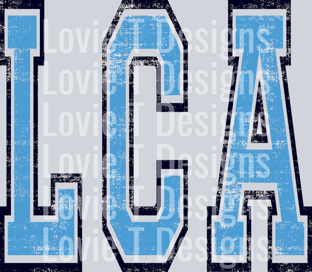 VARSITY OVERSIZED LCA CAROLINA BLUE AND NAVY