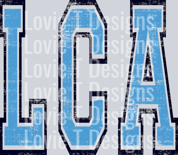 VARSITY OVERSIZED LCA CAROLINA BLUE AND NAVY