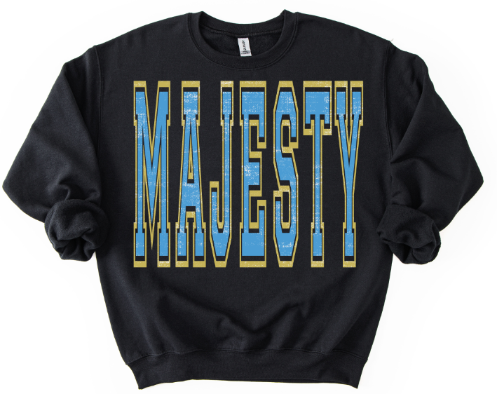 VARSITY OVERSIZED MAJESTY CAROLINA BLUE AND VEGAS GOLD