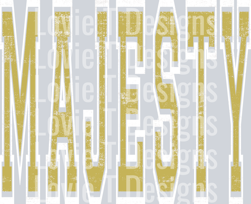 VARSITY OVERSIZED MAJESTY WHITE AND VEGAS GOLD
