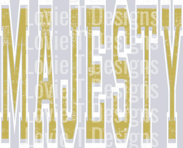 VARSITY OVERSIZED MAJESTY WHITE AND VEGAS GOLD