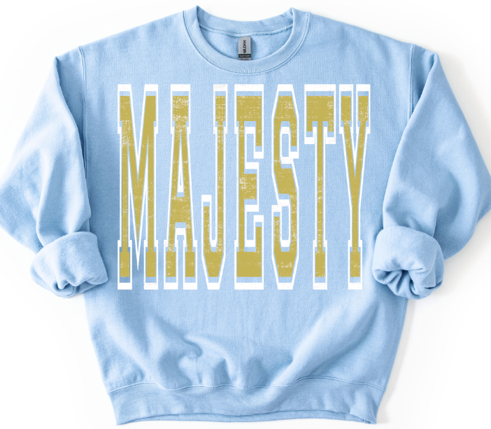 VARSITY OVERSIZED MAJESTY WHITE AND VEGAS GOLD