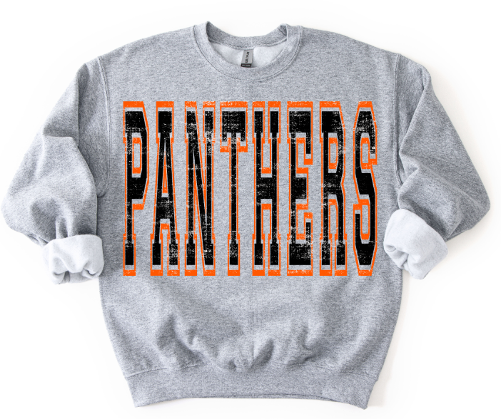VARSITY OVERSIZED PANTHERS BLACK AND ORANGE