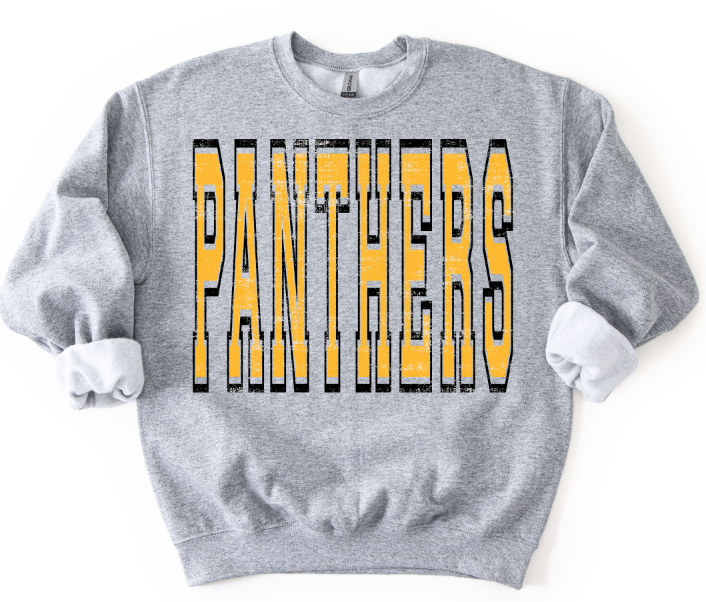VARSITY OVERSIZED PANTHERS GOLD AND BLACK
