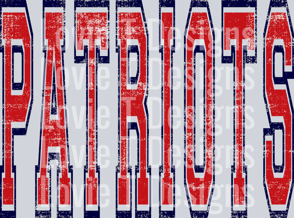 VARSITY OVERSIZED PATRIOTS RED AND NAVY CUSTOM