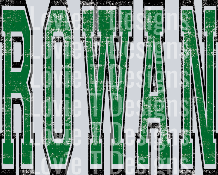 VARSITY OVERSIZED ROWAN GREEN AND BLACK