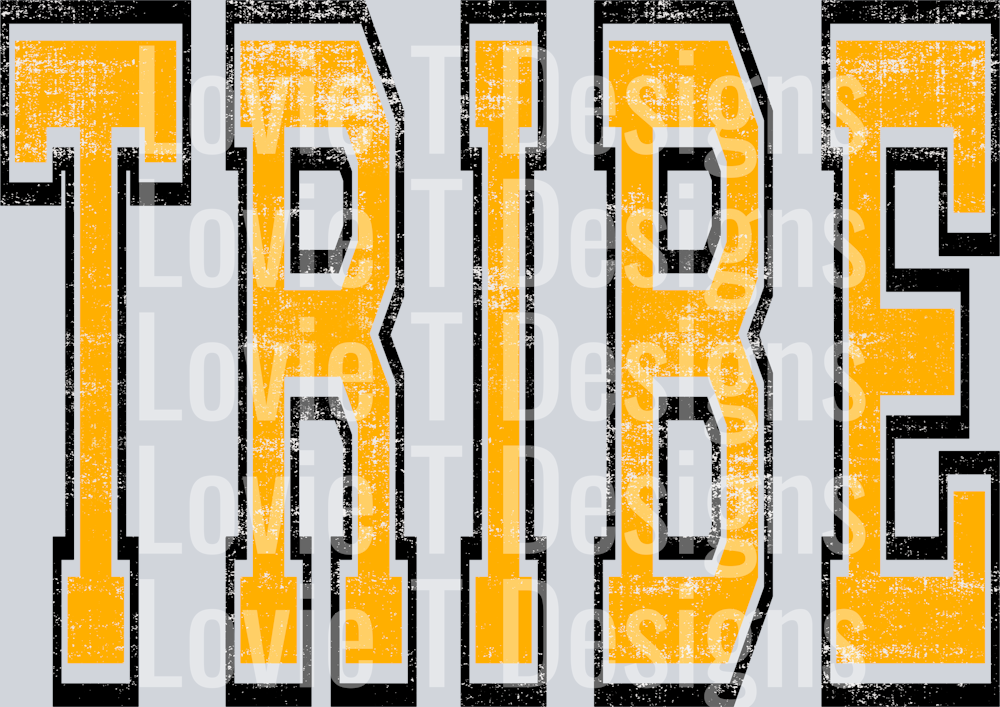 VARSITY OVERSIZED TRIBE YELLOW GOLD AND BLACK