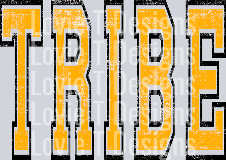 VARSITY OVERSIZED TRIBE YELLOW GOLD AND BLACK