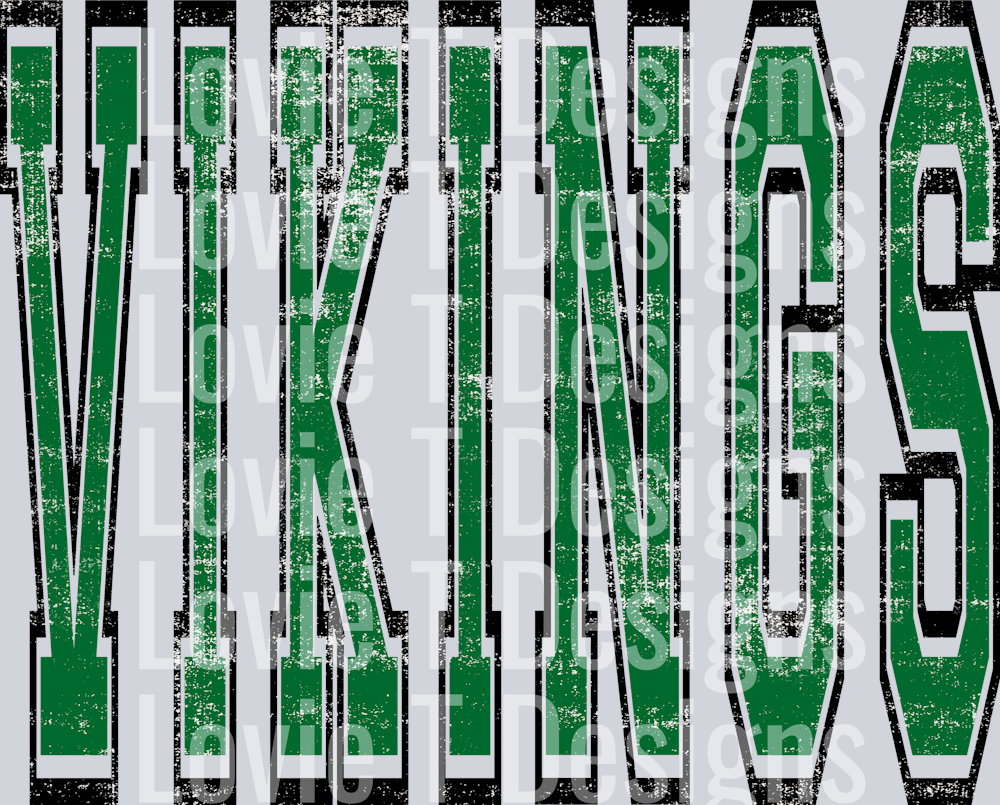 VARSITY OVERSIZED VIKINGS GREEN AND BLACK