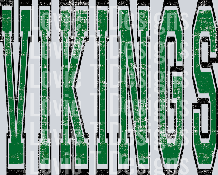 VARSITY OVERSIZED VIKINGS GREEN AND BLACK