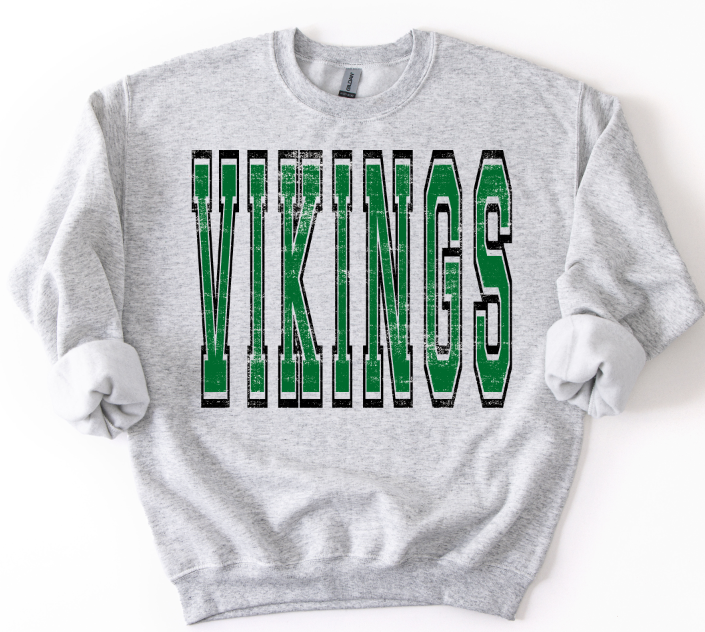 VARSITY OVERSIZED VIKINGS GREEN AND BLACK