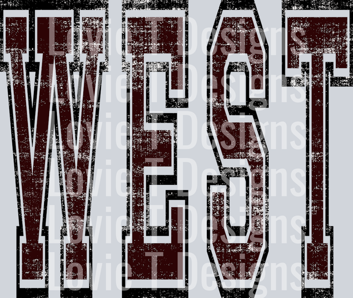 VARSITY OVERSIZED WEST MAROON AND BLACK
