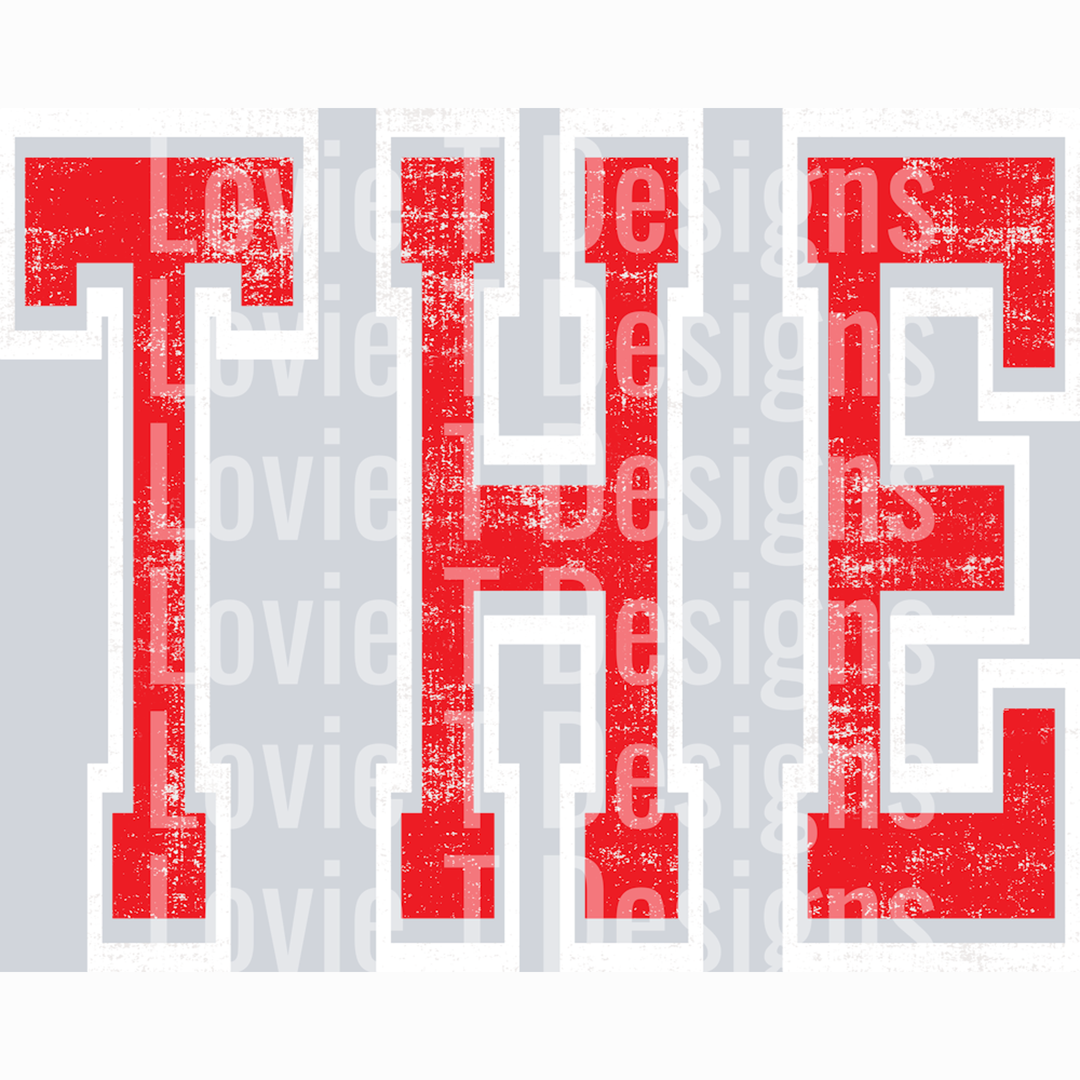 Varsity Style the Red and White – DTF Transfer