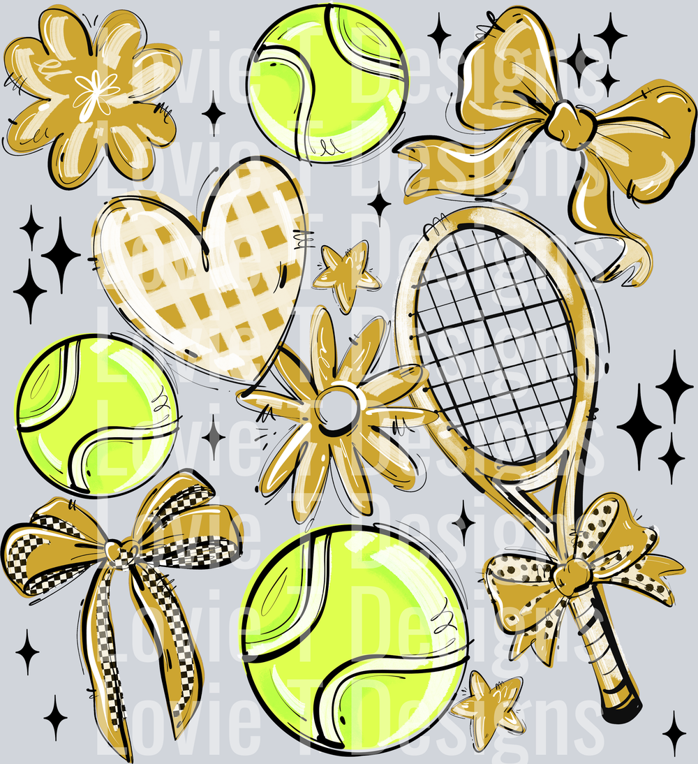 VEGAS PLAY BALL TENNIS COLLAGE
