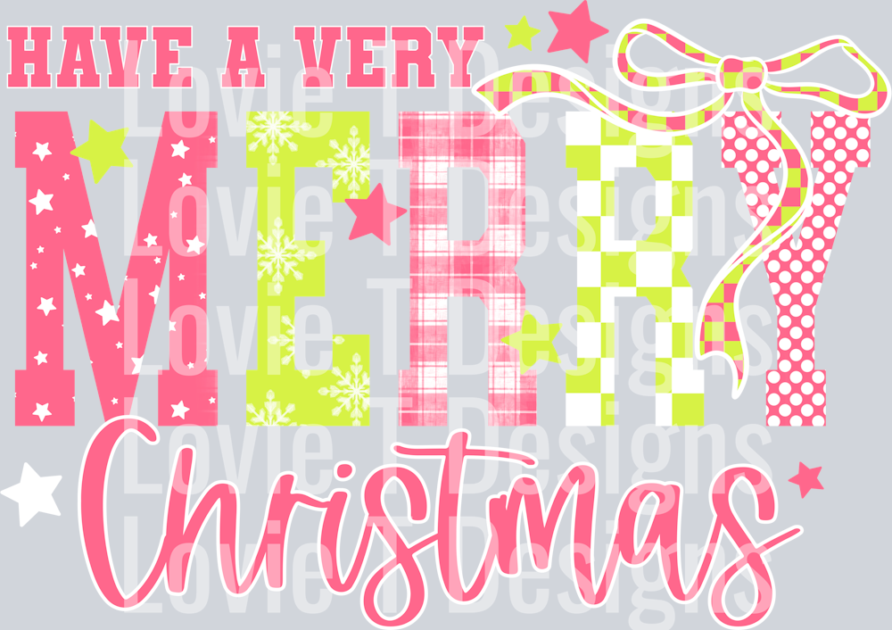 Very_Merry_Christmas_Pink_And_Green