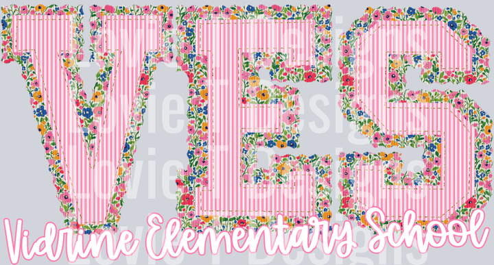 VES Vidrine Elementary School FLORAL PREPSTER
