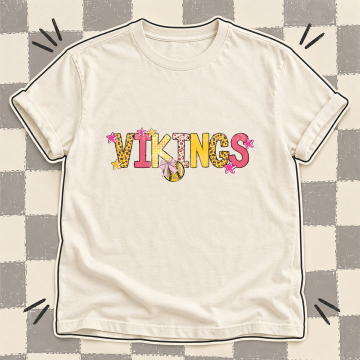 Vikings Mixed Doodle Softball Mascots – Sunshine Leopard DTF transfer mockup