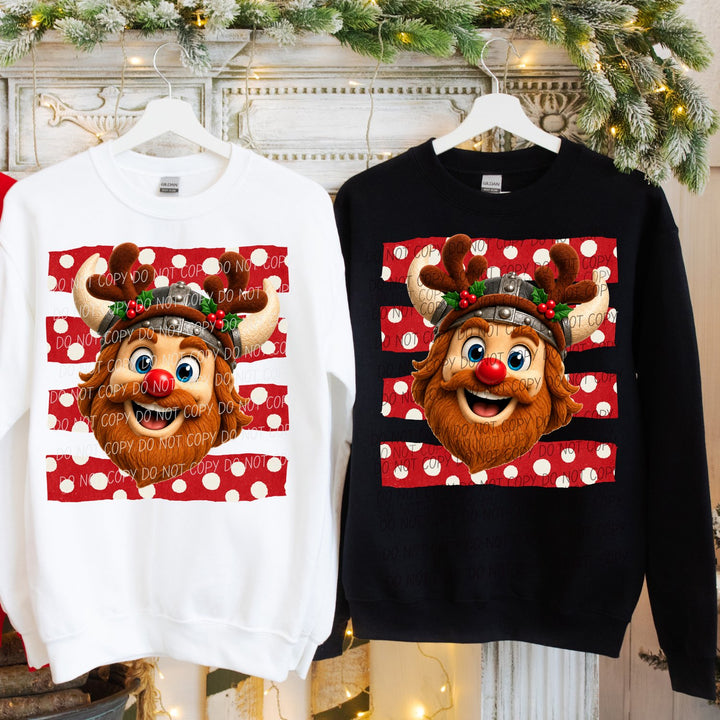 Viking Reindeer Spirit Mascots DTF transfer
