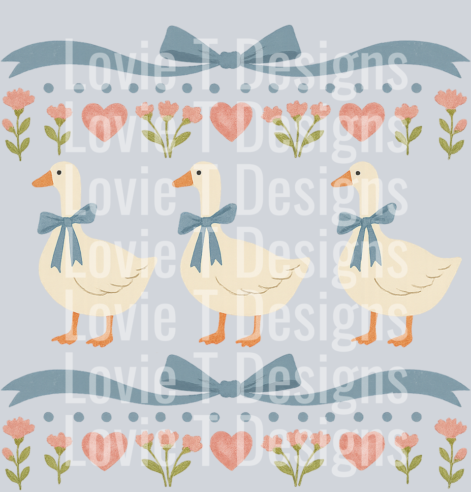 VINTAGE BLUE RIBBON GOOSE
