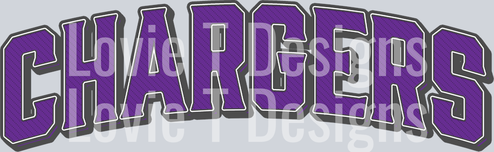 Vintage Mascot Chargers Purple