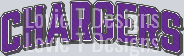 Vintage Mascot Chargers Purple