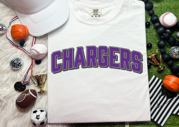 VINTAGE MASCOT CHARGERS PURPLE