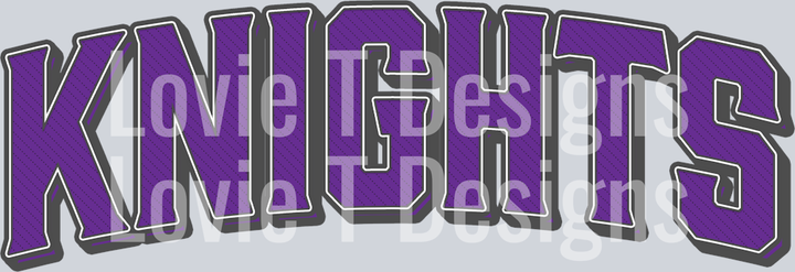 Vintage Mascot Knights Purple