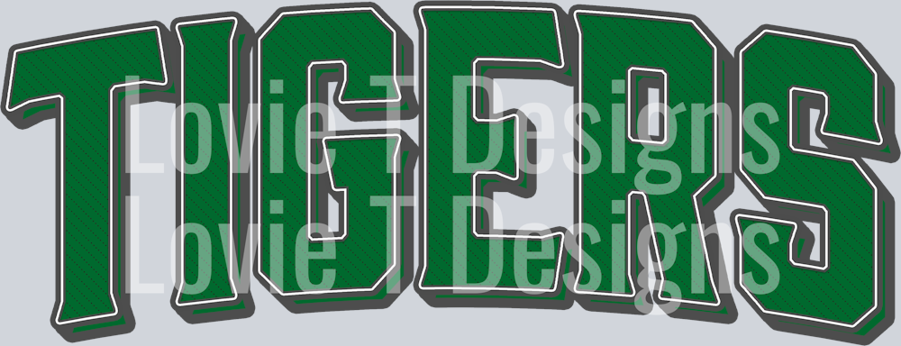 Vintage Mascot Tigers Green