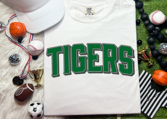 VINTAGE MASCOT TIGERS GREEN