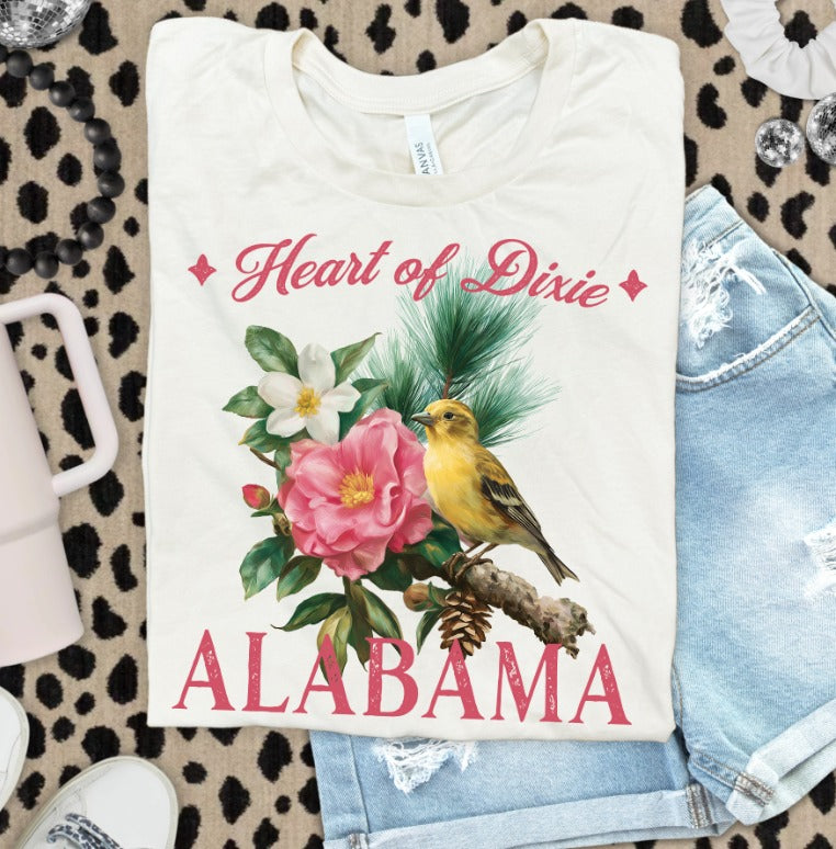Vintage States Alabama DTF transfer design – image 1