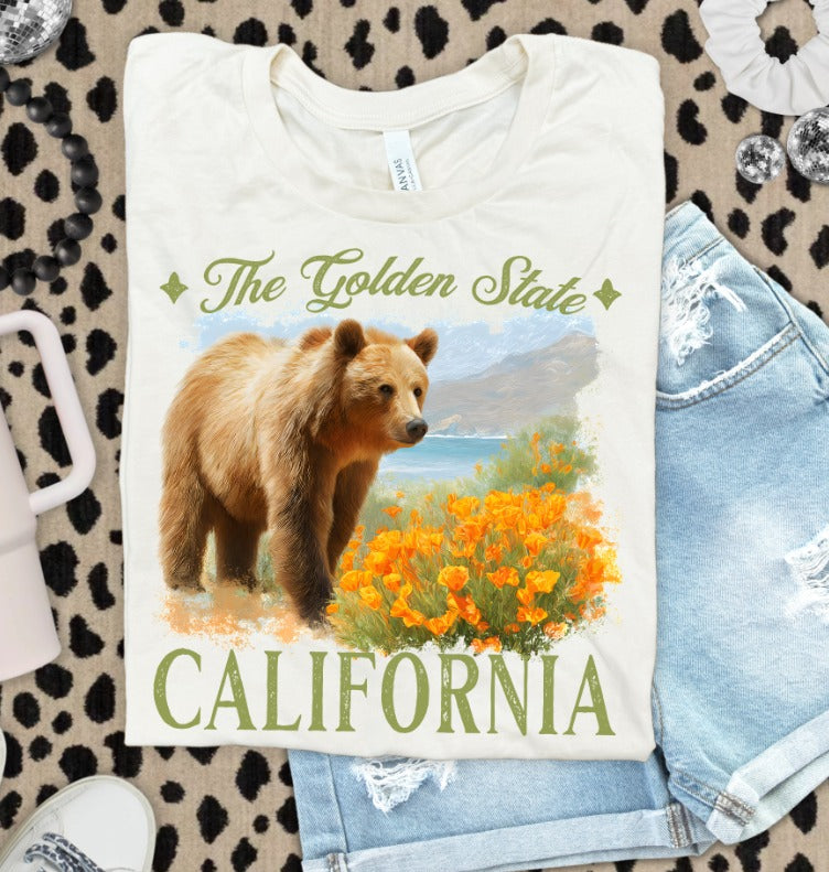 Vintage States California DTF transfer design – image 1
