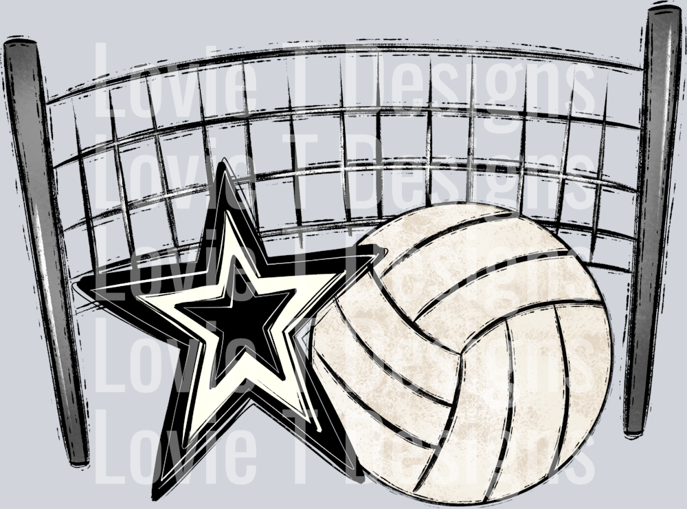 Volleyball Mom Black White Pocket