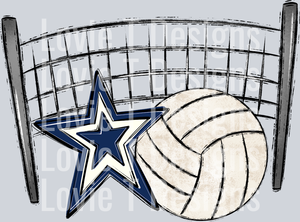 Volleyball Mom Navy White Pocket