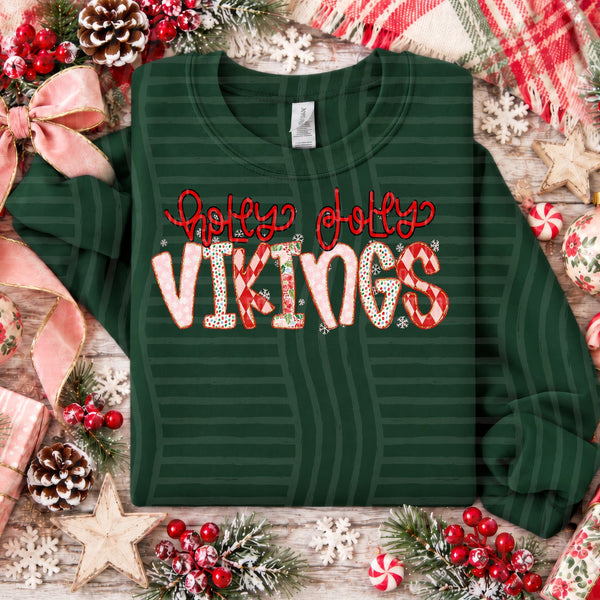Holly Jolly Confetti Mascots Vikings design