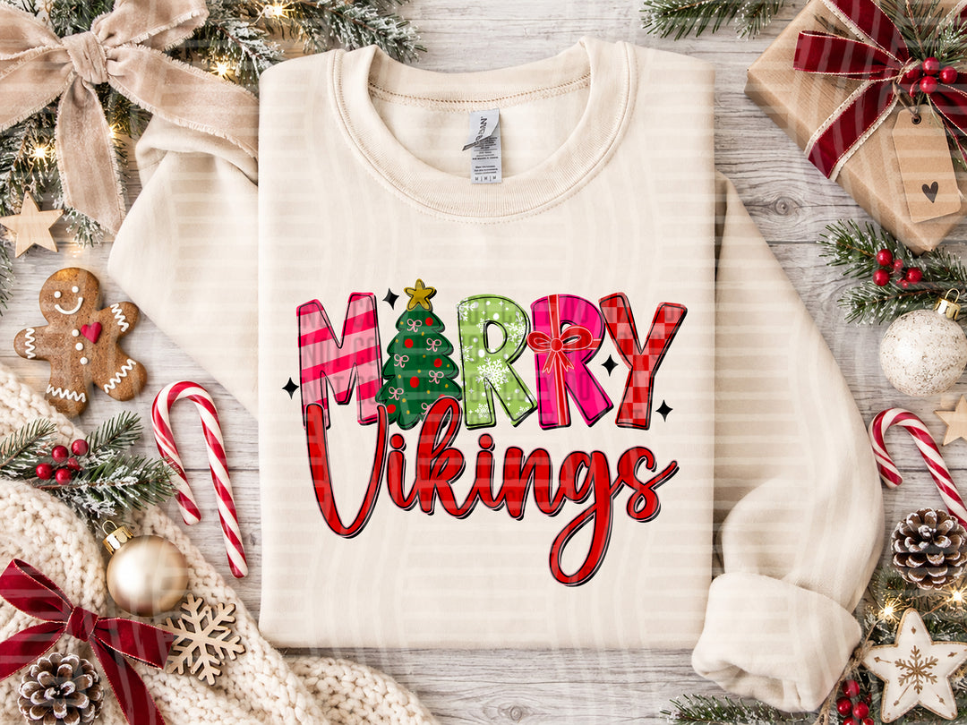 Vikings Merry mascot DTF transfer