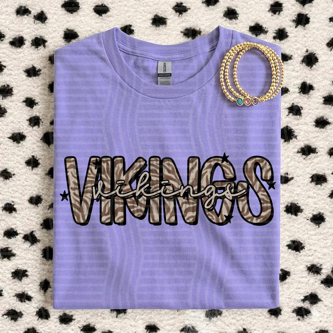 Vikings Zebra Mascots DTF transfer