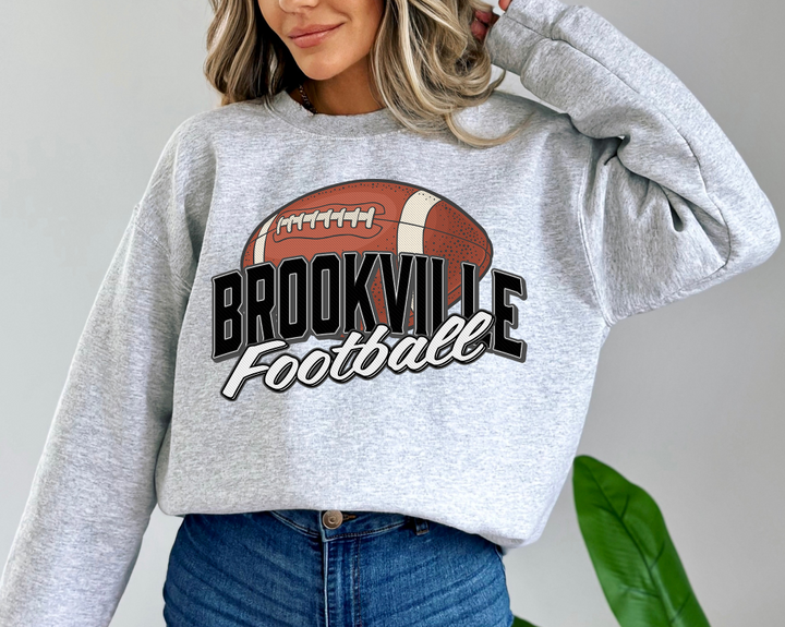 VINTAGE MASCOT FOOTBALL BROOKVILLE BLACK