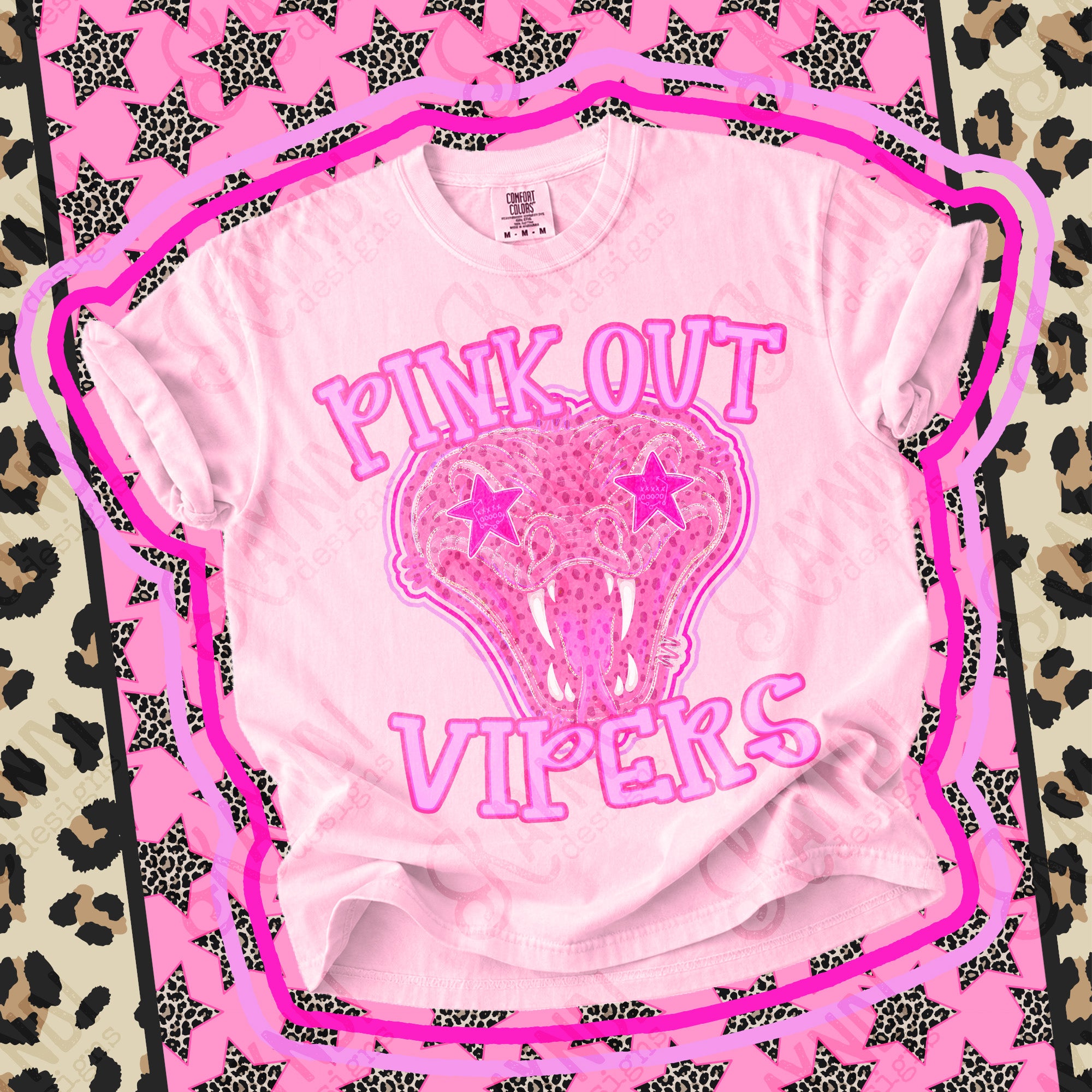 Pink Out Mascots Vipers 2 mockup
