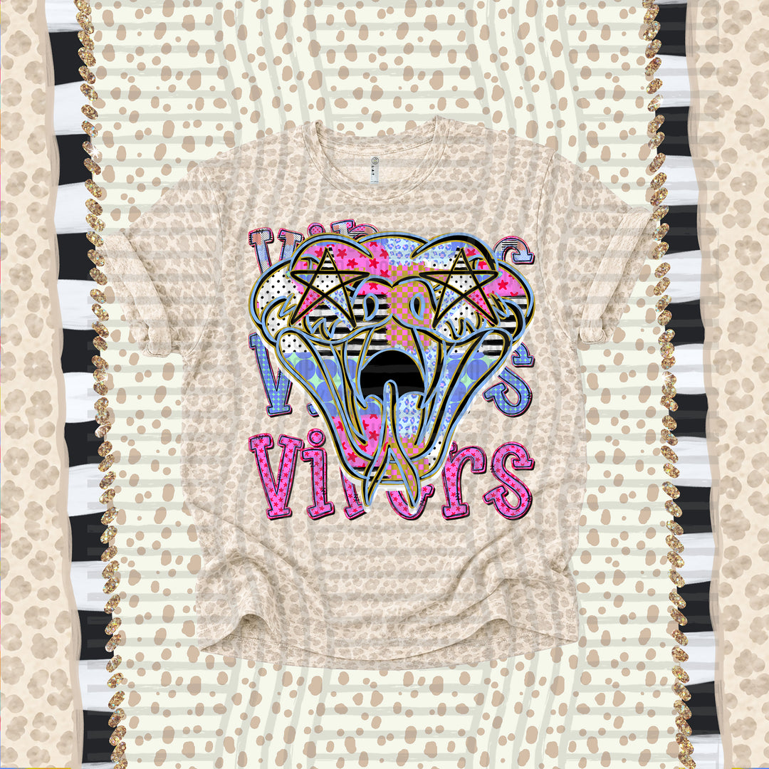Vipers Dolly Doodle mascot DTF transfer