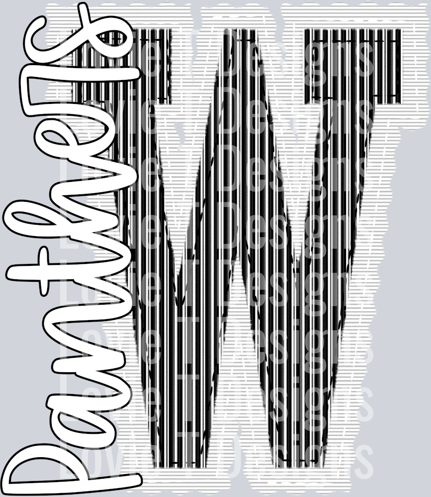 W PANTHERS WHITE BASE BLACK TOP SEERSUCKER