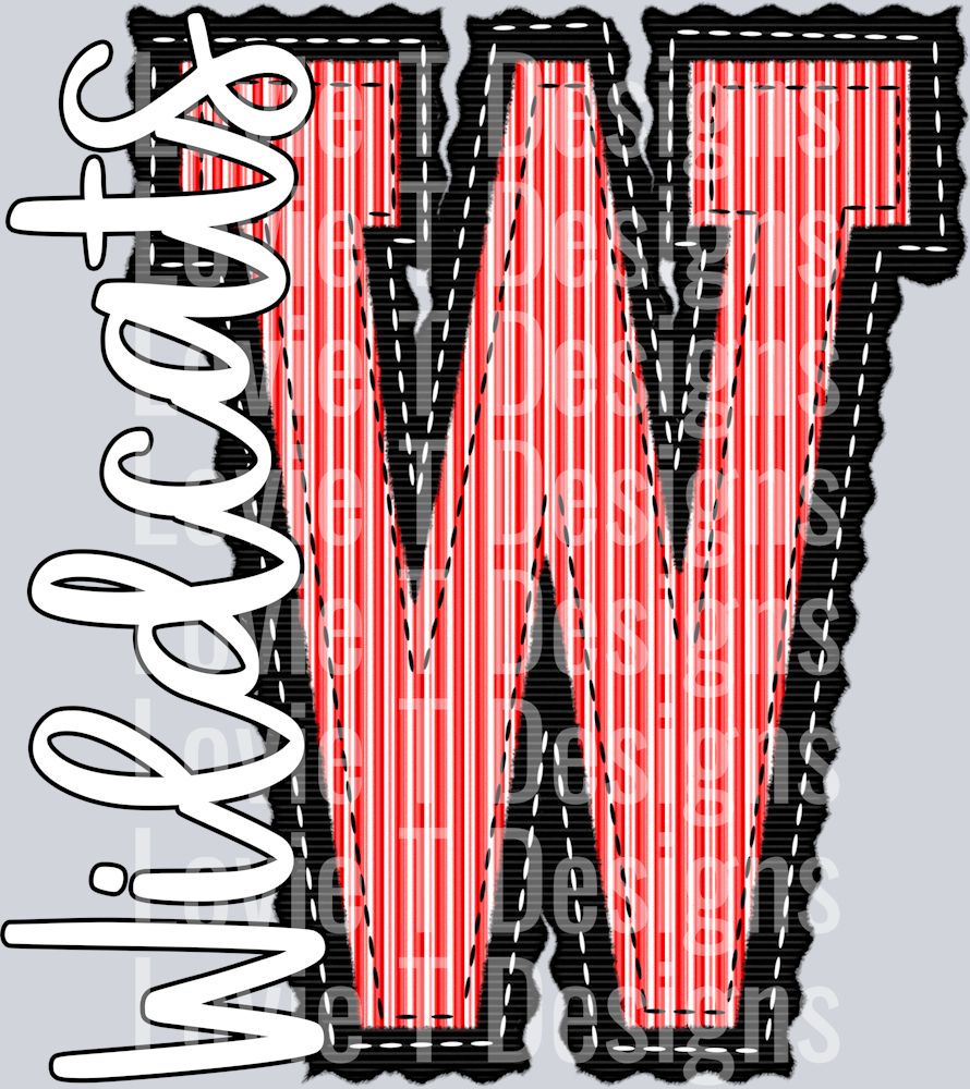 W WILDCATS BLACK BASE AND RED TOP PREPSTER