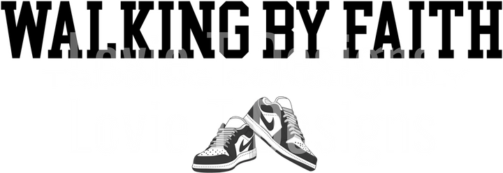 WALKING BY FAITH TRIPPING CONSTANTLY BLACK AND WHITE NIKES