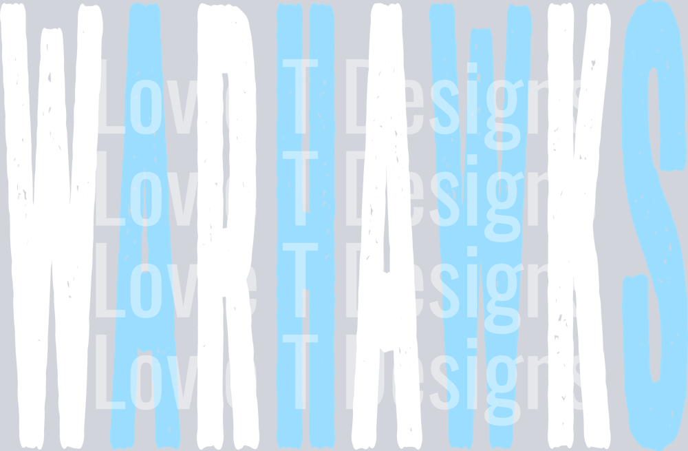 WARHAWKS CAROLINA BLUE AND WHITE OVERSIZED GRUNGE MASCOT