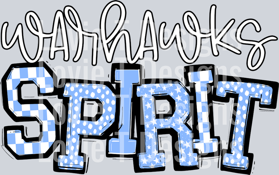 WARHAWKS SO SPORTY SPIRIT COLUMBIA BLUE