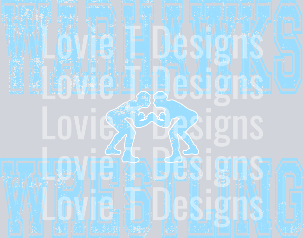 WARHAWKS WRESTLING CAROLINA BLUE