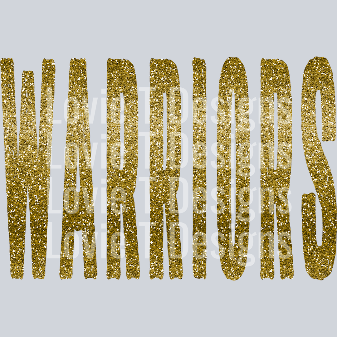 Warriors Gold Overized Grunge Mascot – DTF Transfer